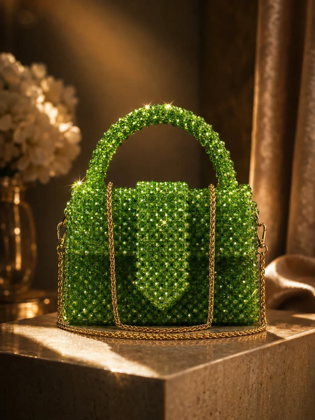 Green Crystal Handbag — Draft